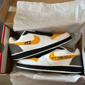 Custom painted Pittsburgh themed shoes